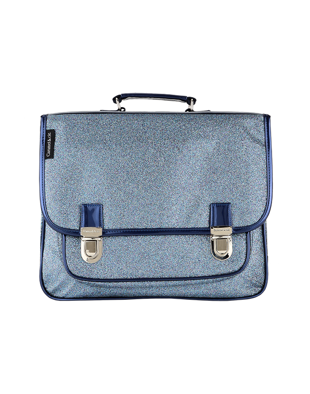 Cartable Moyen Paillettes Bleu Marine CP CE1 CE2 Bibouille