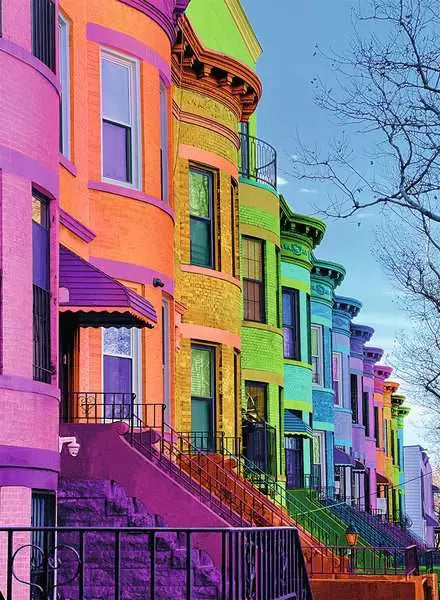 Puzzle Maisons Multicolores (500 pièces)