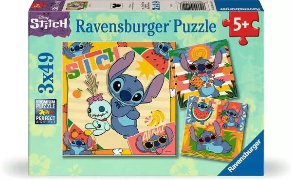 Puzzle Aloha ! / Disney Stitch (3 x 49 pièces)