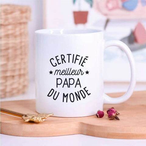 Mug Certifié Meilleur Papa du Monde