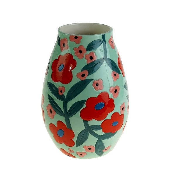 Vase Flores Menthe/Rouge/Vert