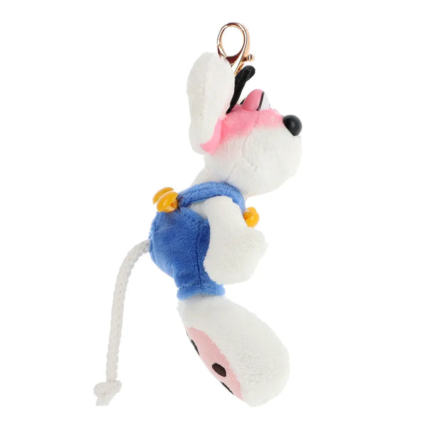 Porte-clés peluche Diddl en salopette Bleue 15cm