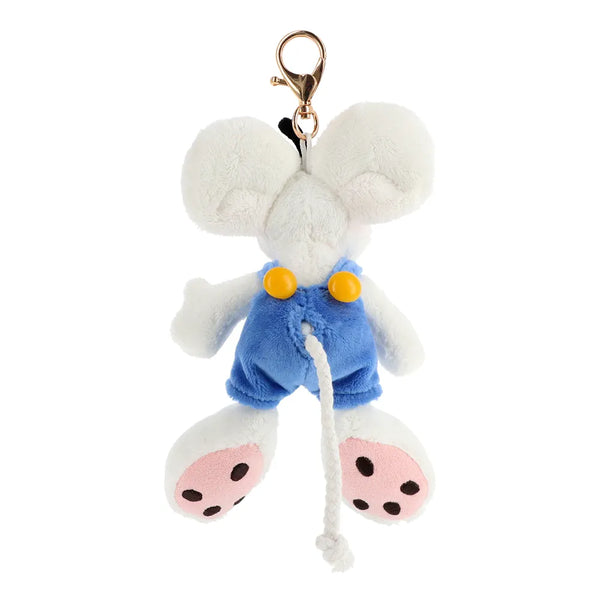Porte-clés peluche Diddl en salopette Bleue 15cm