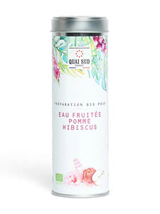 Préparation Bio* pour eau fruitée - Pomme-hibiscus