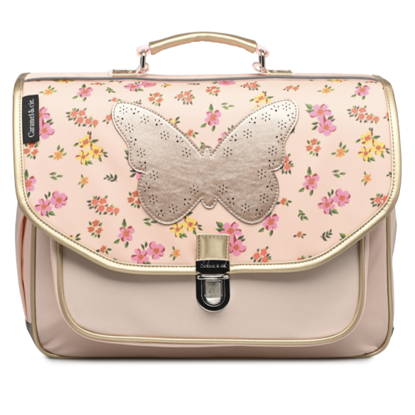 Cartable Moyen Liberty Butterfly Rose CP CE1 CE2 Bibouille