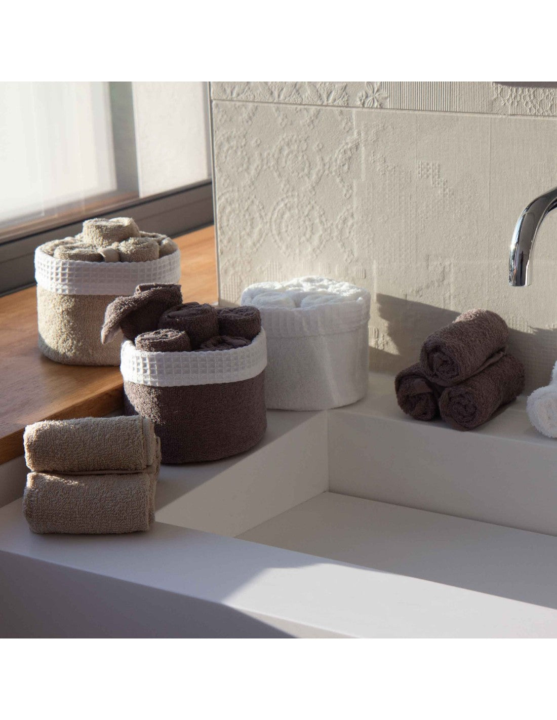 Panier de Serviettes Invités Fanny (plusieurs coloris)