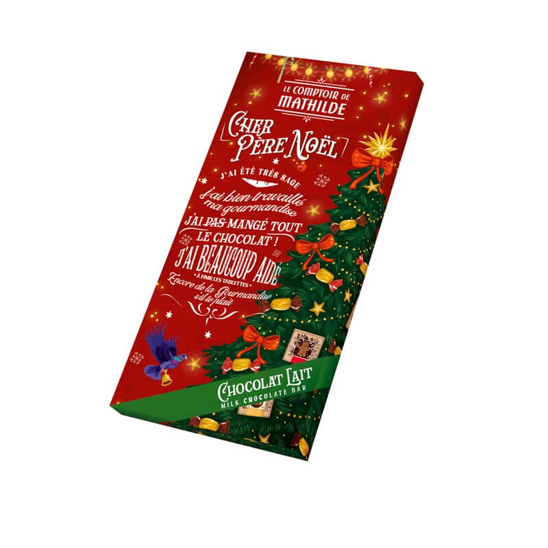 Tablette Chocolat au lait de Noël 100g