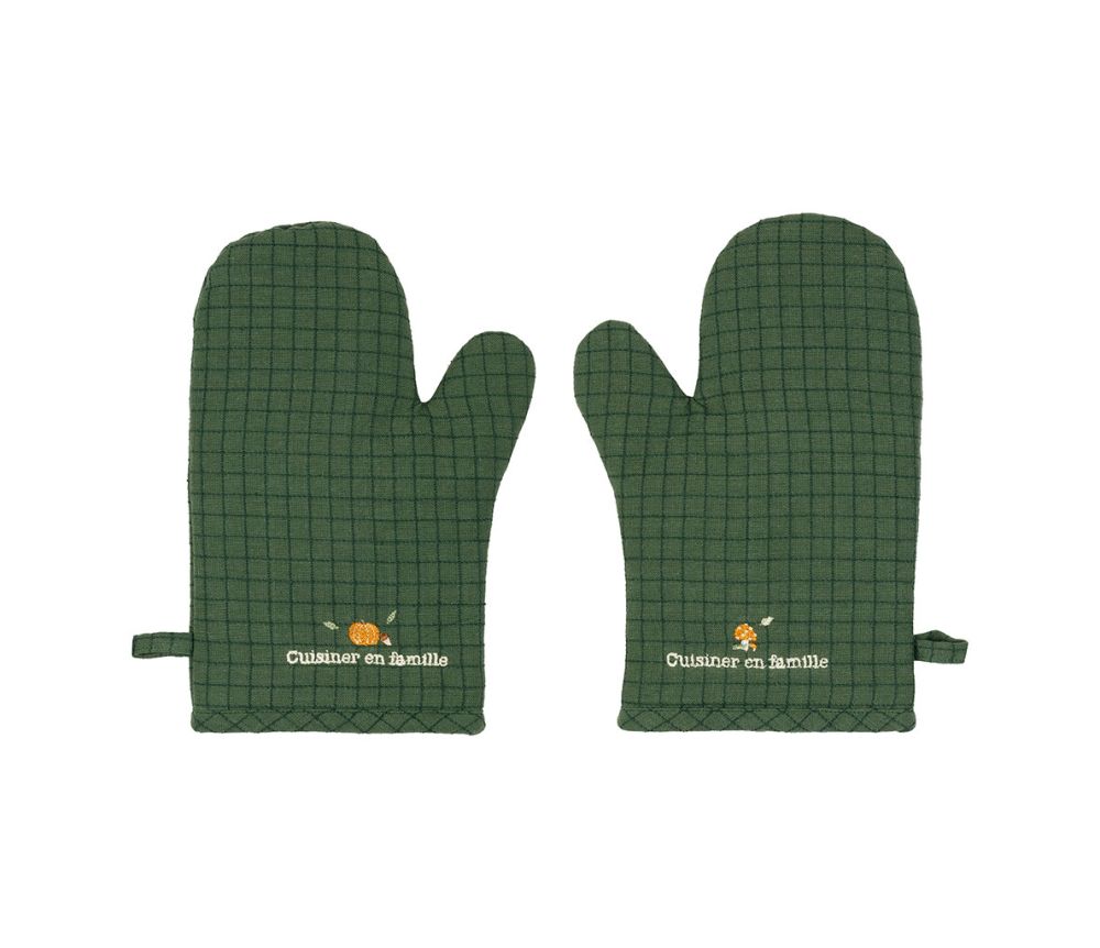 Lot de 2 Gants de Cuisine Cueillette d'Hiver