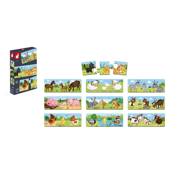 Coffret 10 puzzles Trionimo (3 pièces) (3+)