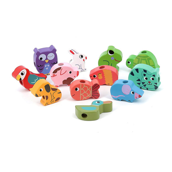Perles en bois - Animaux familiers (18m+)