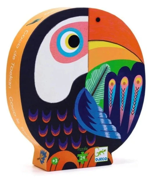 Puzzle silhouette - Coco le toucan (24 pièces)