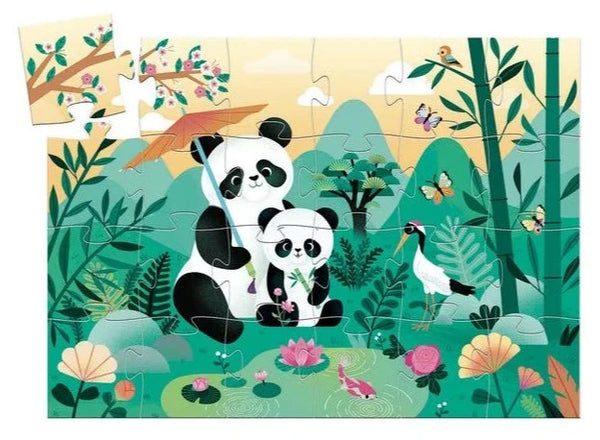 Puzzle silhouette - Léo le panda (24 pièces)
