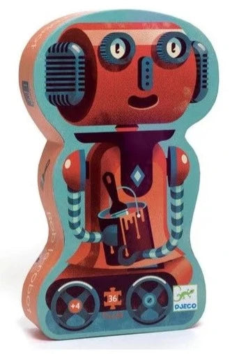 Puzzle silhouette - Bob le robot (36 pièces)
