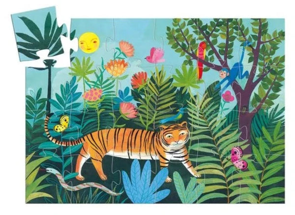 Puzzle silhouette - Balade du tigre (24 pièces)