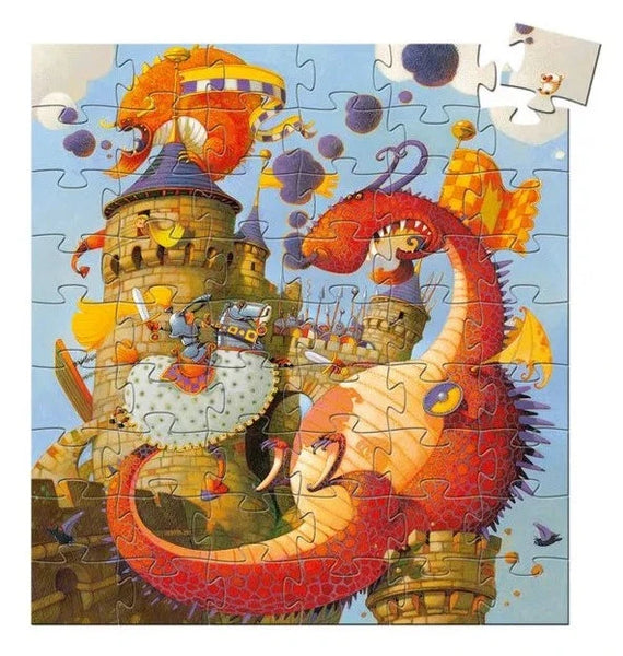 Puzzle silhouette - Vaillant et les dragons (54 pièces)