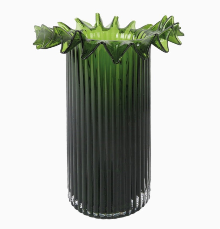 Vase Froufrou Vert Foncé