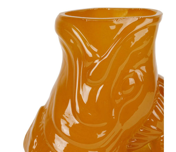 Vase Poisson Pisco Ambre H20 cm