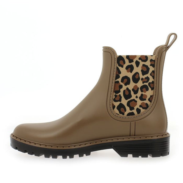 Bottes de Pluie Mate Taupe Leopard (du 36 au 42)