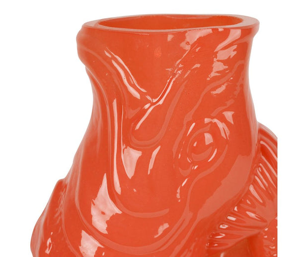 Vase Poisson Pisco Corail H20 cm