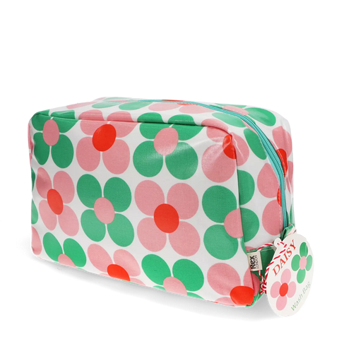 Trousse de toilette Daisy rose et verte