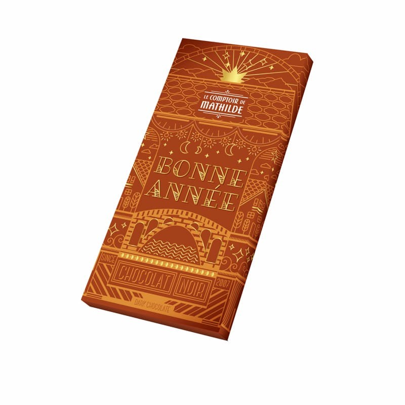 Tablette Bonne Année Chocolat noir 100g