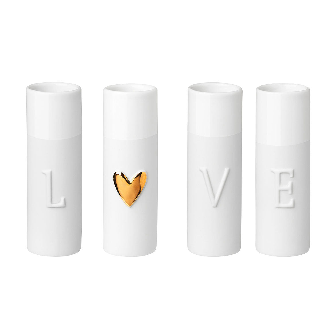 Set de 4 Mini Vases Love