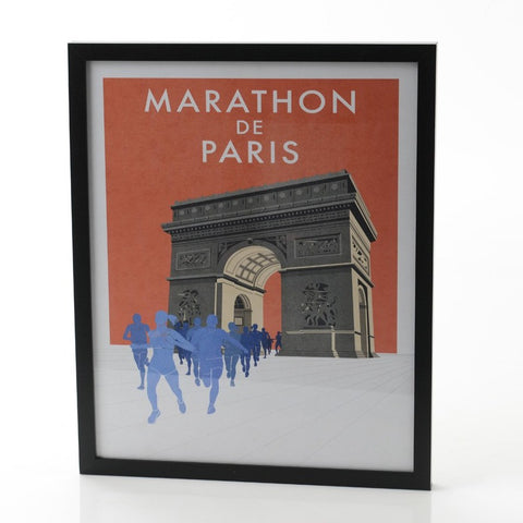 Affiche Encadrée Marathon de Paris 40x50cm