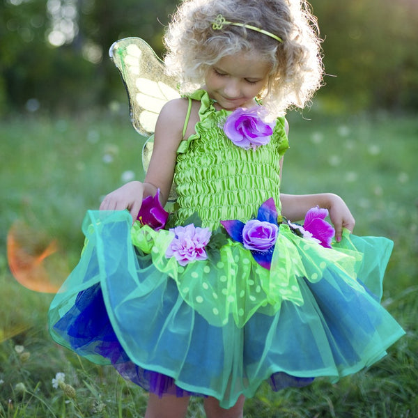 Robe Fairy Blossom - verte (5-6 ans)