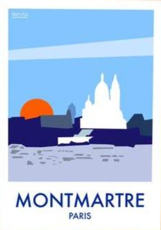 Affiche Montmartre 21x30cm