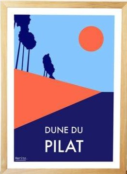 Affiche Dune du Pilat 21x30cm
