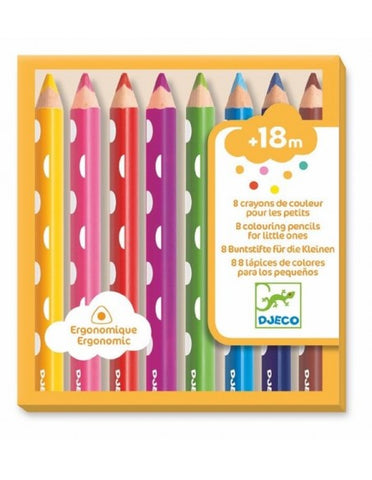 8 Crayons de couleur pour les Petits (18m+)