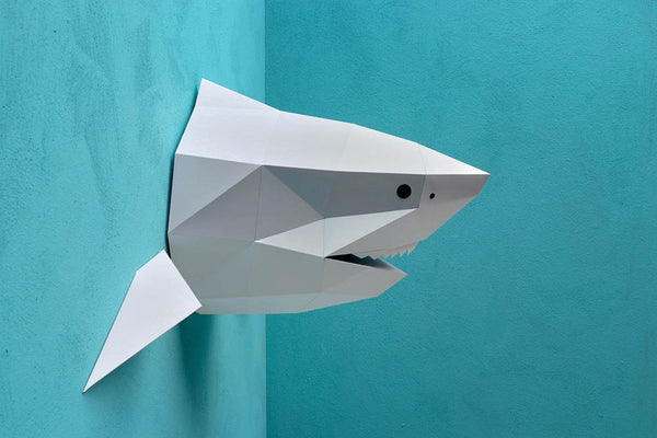 Trophée Origami Papier - Requin