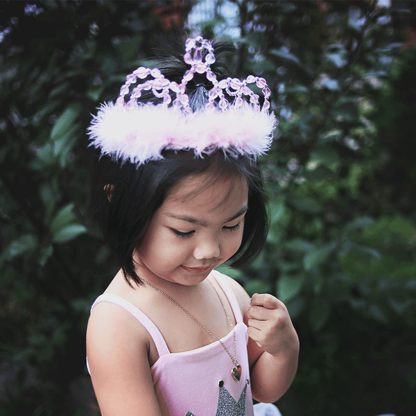 Tiare de princesse rose et argent (3+)