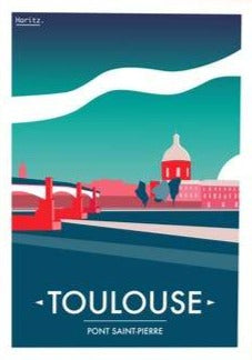 Affiche Toulouse 21x30cm