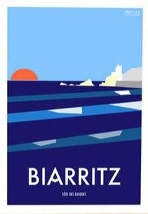 Affiche Biarritz 21x30cm