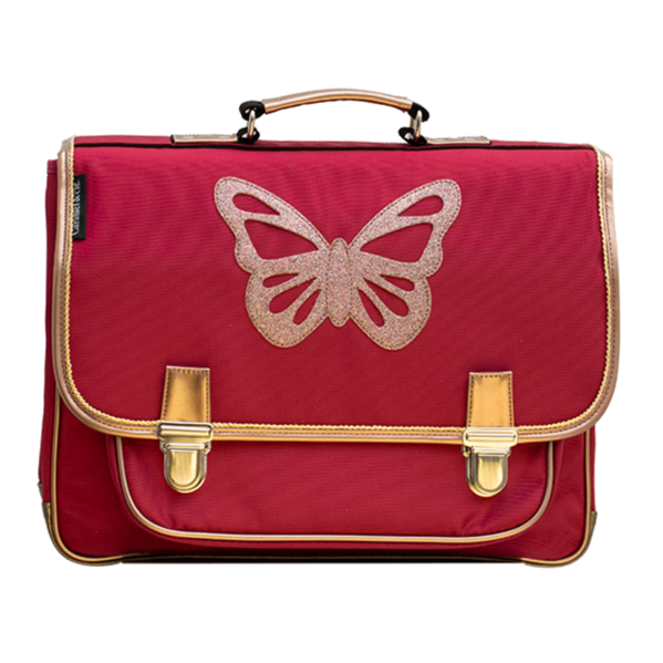 Grand Cartable Papillon Rubis CE2 CM1 CM2 Bibouille