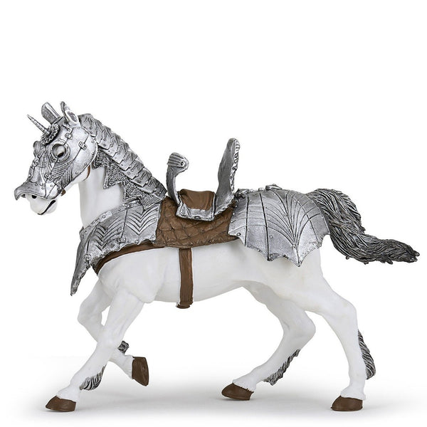 Chevalier et cheval en armure