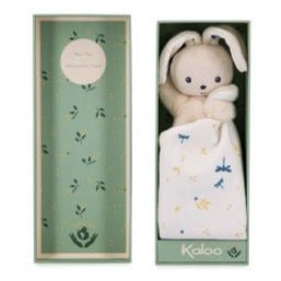 Doudou Lapin Carré Douceur Blanc Délicat (0+)