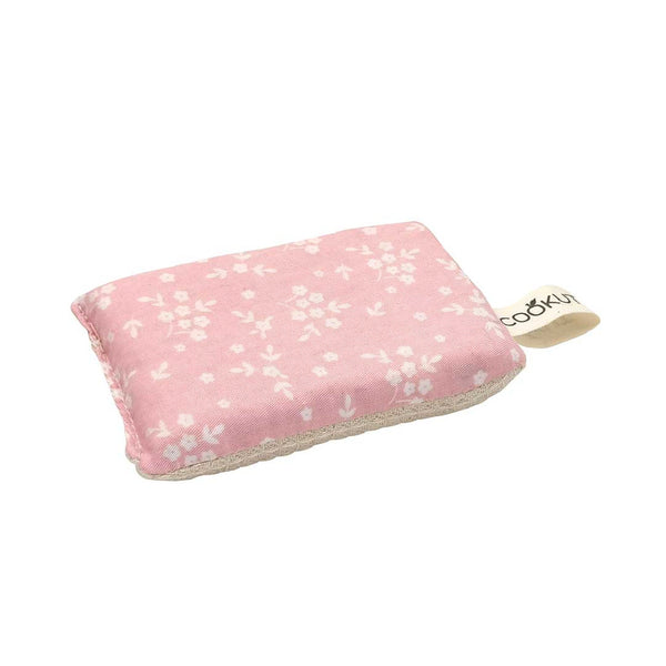 Lot de 2 Eponges Ecologiques Lavables Fleurs Roses