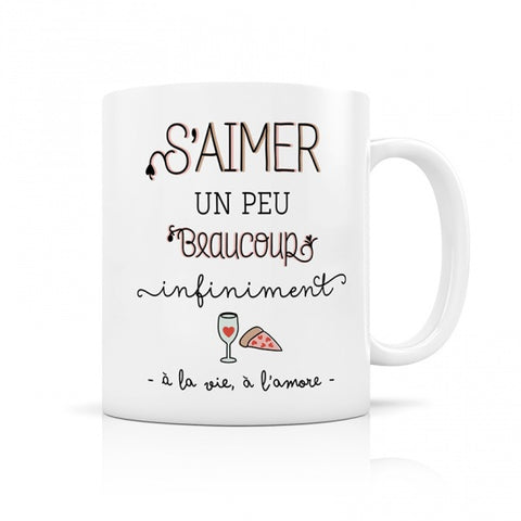 Mug S'aimer Un Peu Beaucoup Infiniment