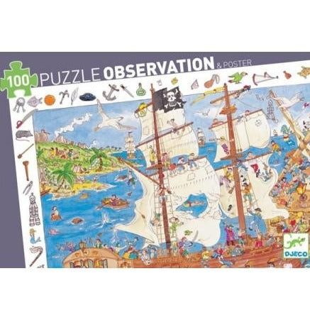 Puzzle d'observation Pirates (100 pièces)