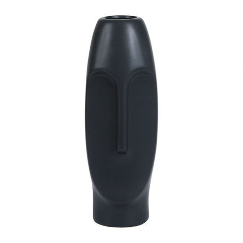 Vase Face Noir H31cm